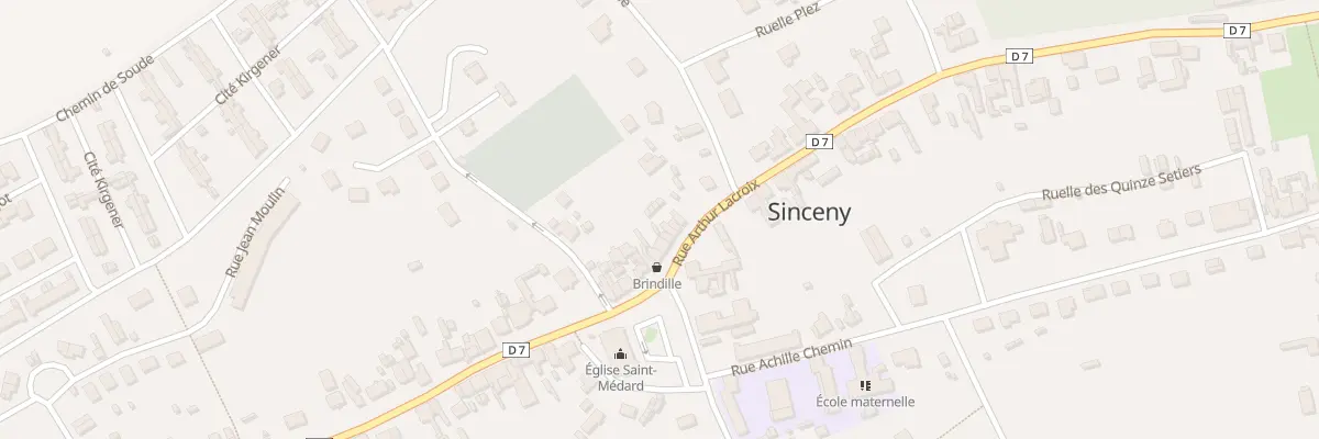 Plan du 3 Rue Arthur Lacroix à Sinceny
