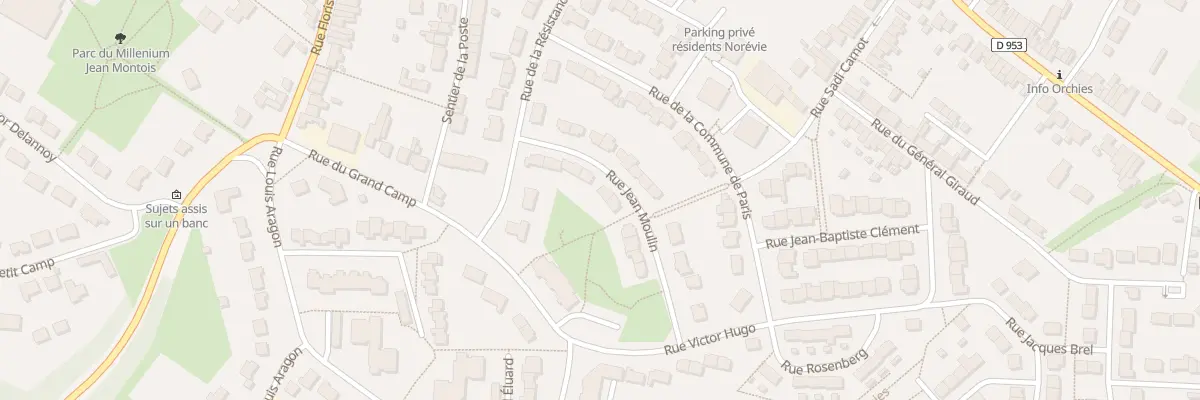 Plan du 10 Rue Jean Moulin à Orchies
