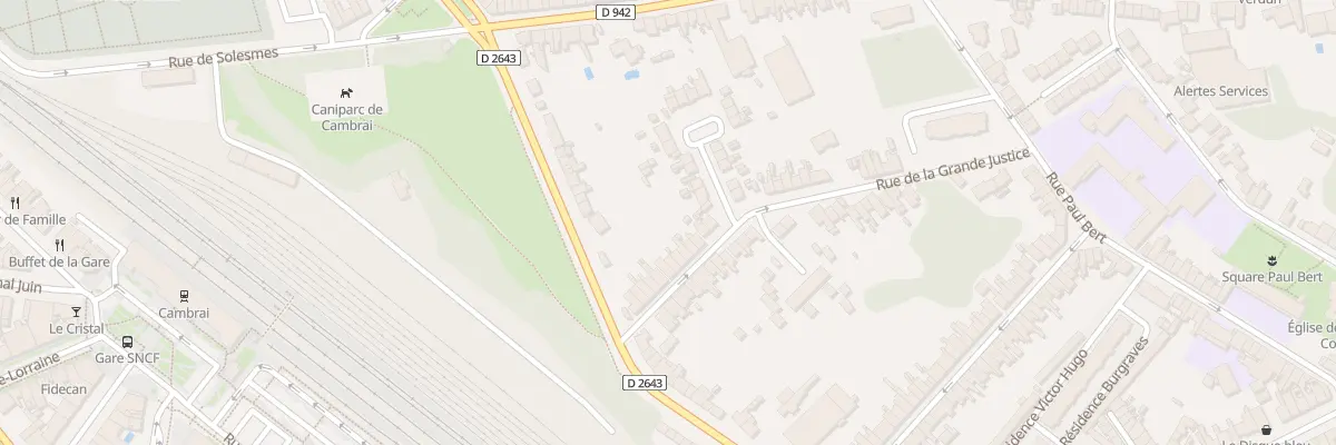 Plan du 23 Rue de la Grande Justice à Cambrai