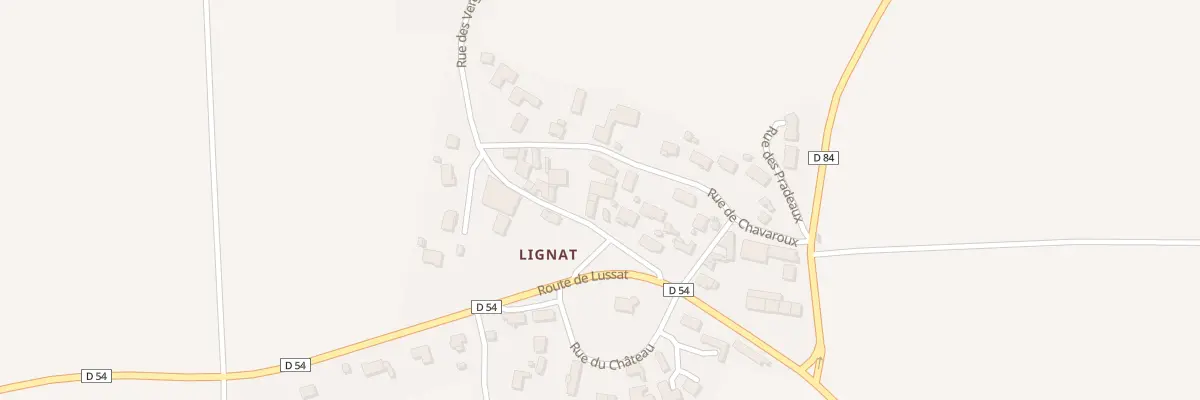 Plan du 2 Rue des Vergers - Lignat à Lussat
