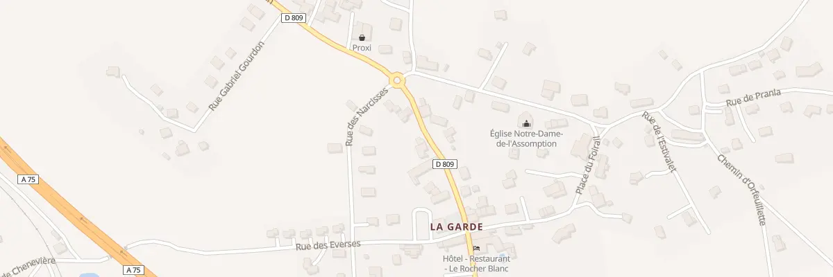 Plan du 5025 La Garde à Albaret-Sainte-Marie