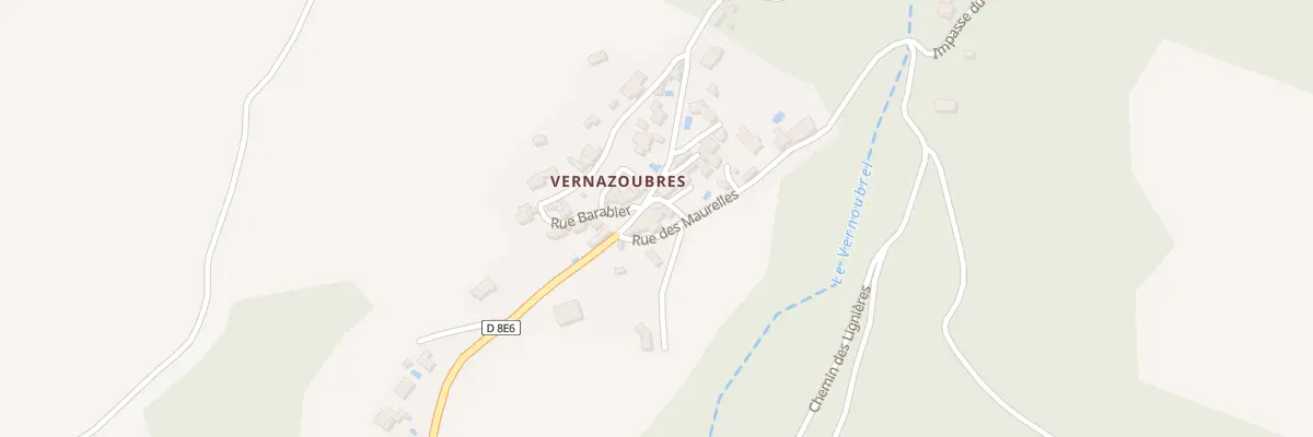 Plan du 1 Rue des Maurelles à Lunas-les-Châteaux
