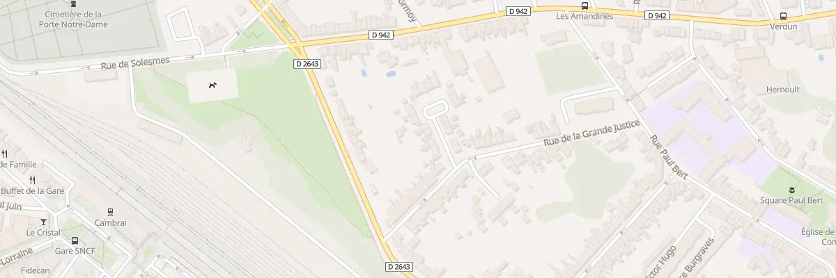 Plan du 35 Rue de la Grande Justice à Cambrai