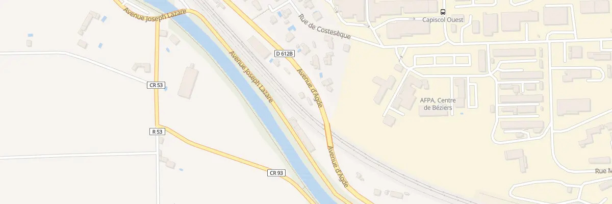 Plan du 1470 Rte d’Agde D612b à Béziers