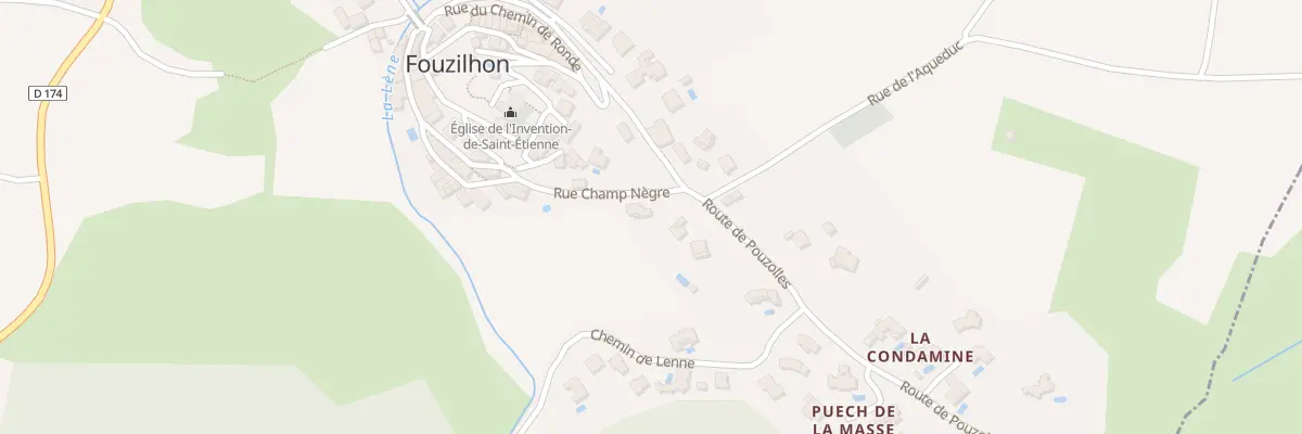 Plan du 5045 Champs Negres à Fouzilhon