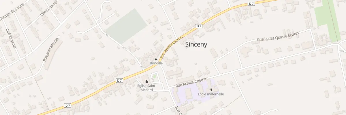 Plan du 2 Rue Arthur Lacroix à Sinceny