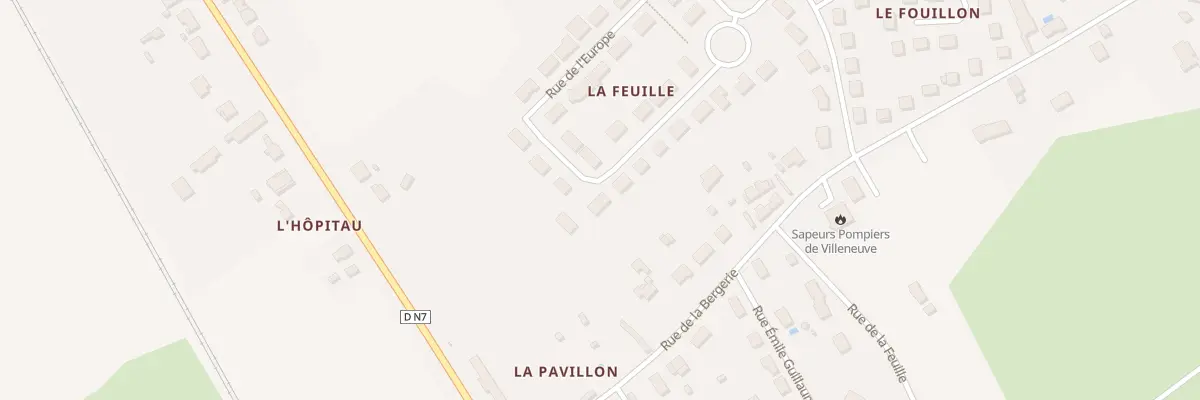 Plan de la Rue de l’Europe à Villeneuve-sur-Allier