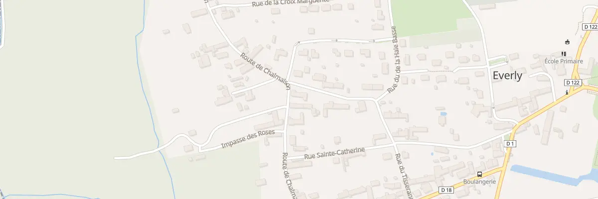 Plan du 11 Rue de Chalmaison à Everly