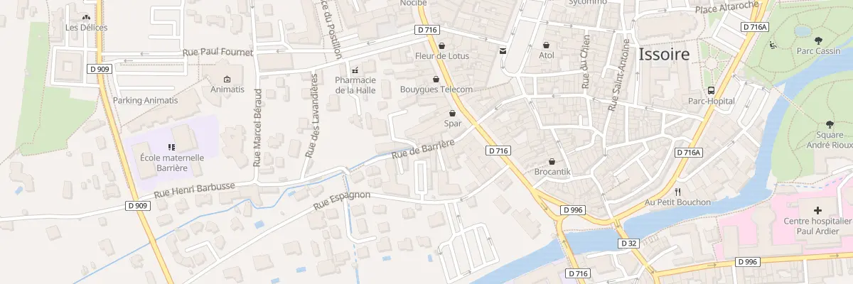 Plan du 2B Rue de Barriere à Issoire