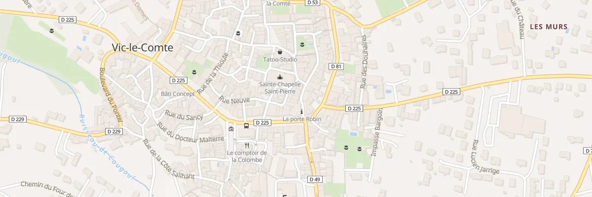Plan du 25 Rue de la Porte Robin à Vic-le-Comte