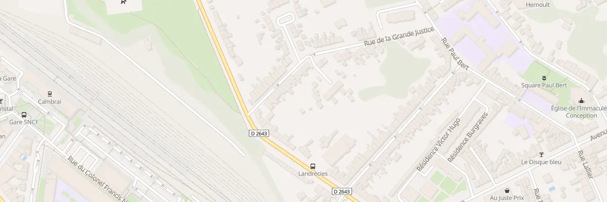 Plan du 18 Rue de la Grande Justice à Cambrai