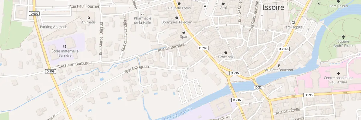 Plan du 12 Rue Espagnon à Issoire