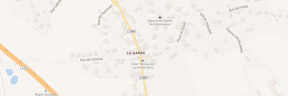 Plan du 5013 La Garde à Albaret-Sainte-Marie