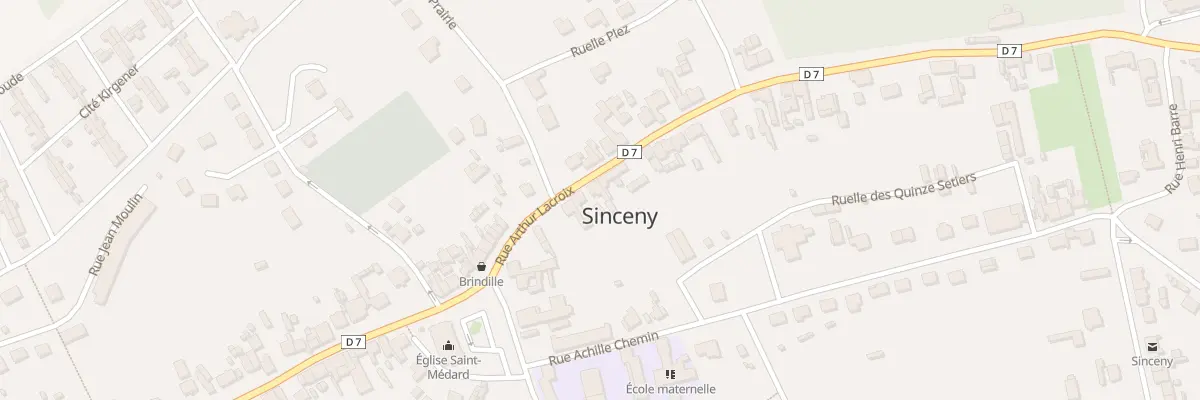 Plan du 8 Rue Arthur Lacroix à Sinceny
