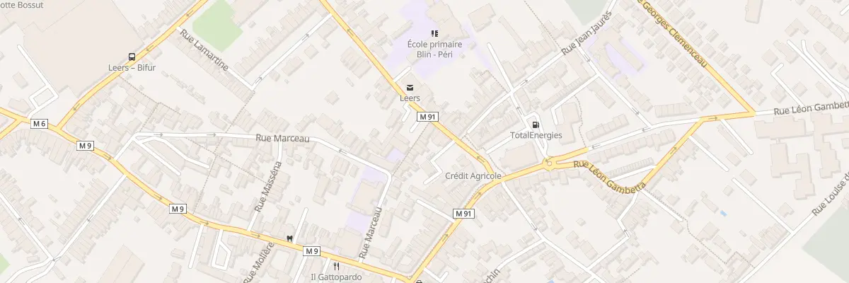 Plan du 1 Rue Marceau à Leers