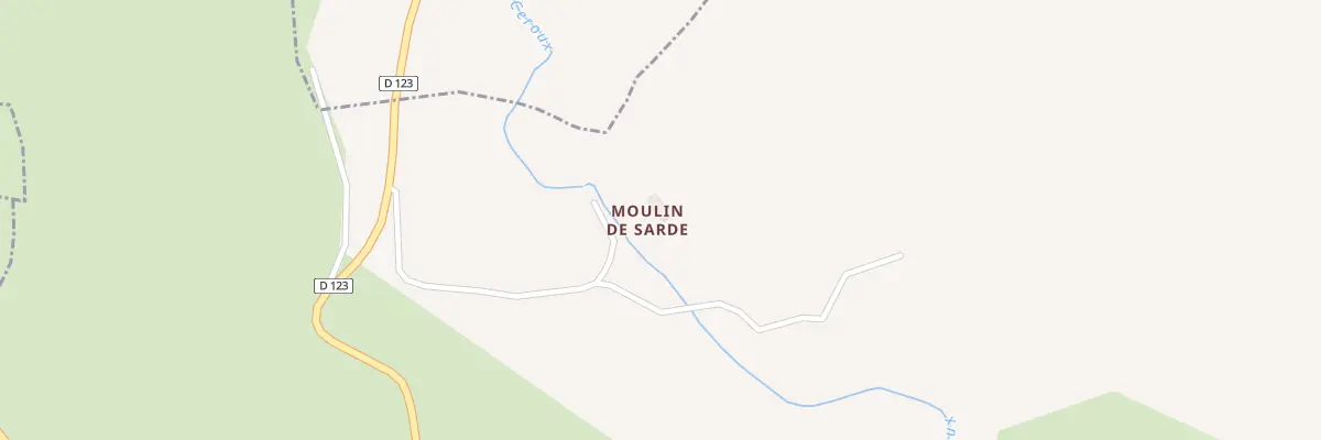Plan du 5038 Moulin de Sarde à Rageade