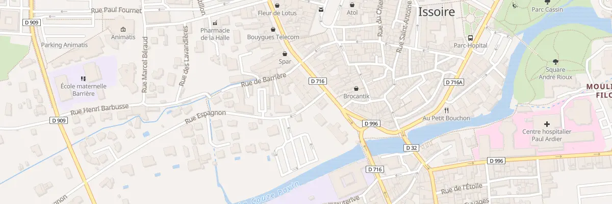 Plan du 6 Rue Espagnon à Issoire