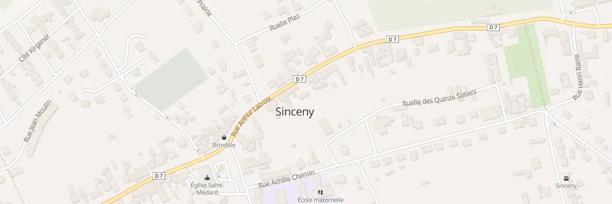 Plan du 12 Rue Arthur Lacroix à Sinceny