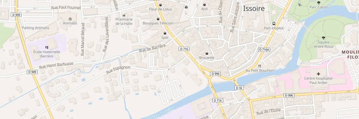 Plan du 2 Rue Espagnon à Issoire