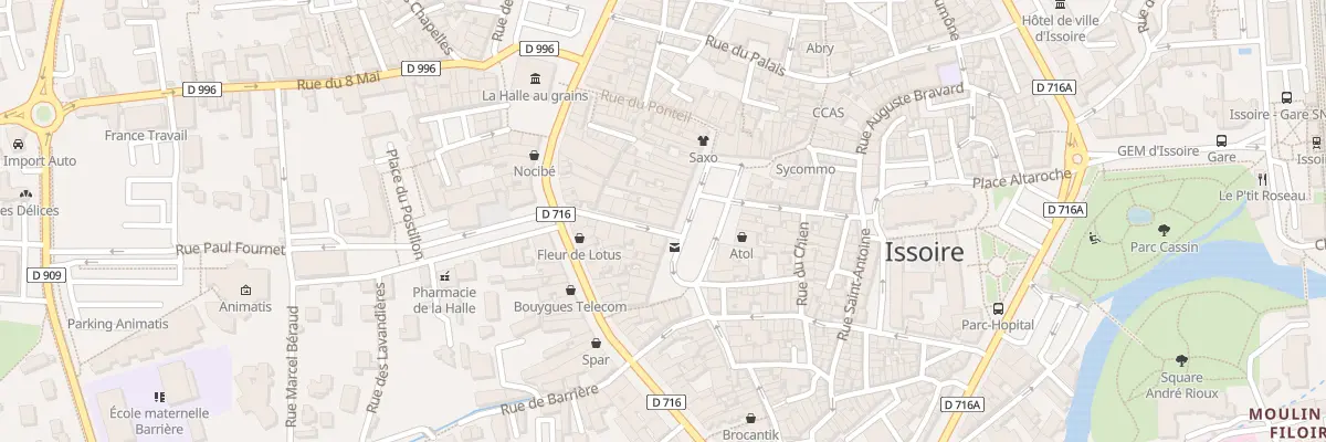 Plan du 2B Rue de Châteaudun à Issoire