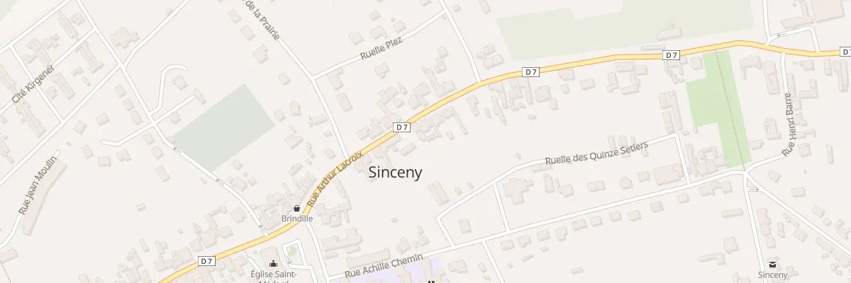 Plan du 16 Rue Arthur Lacroix à Sinceny
