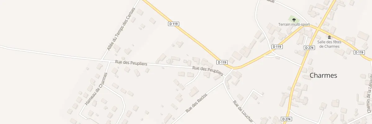Plan du 6 Rue des Peupliers à Charmes