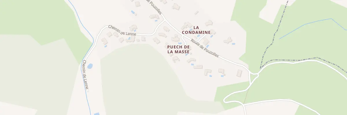 Plan du 8C Rte de Pouzolles à Fouzilhon