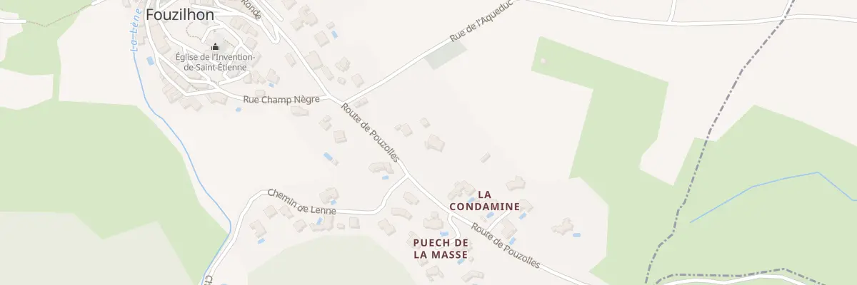 Plan du 15 Rte de Pouzolles à Fouzilhon