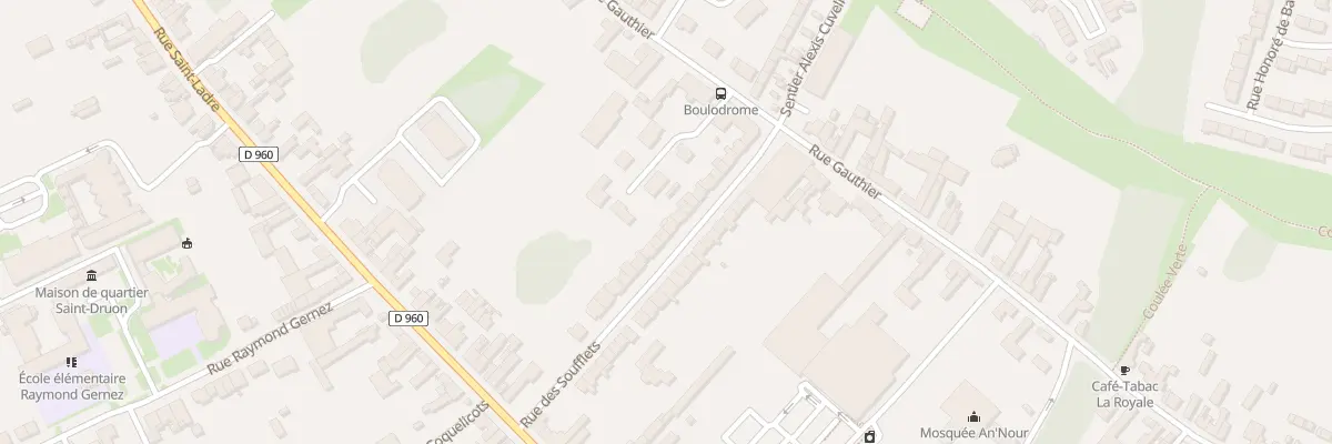 Plan du 33 Rue des Soufflets à Cambrai