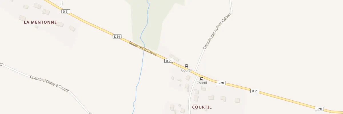 Plan du 2 Cd 91 Courtil à Osly-Courtil