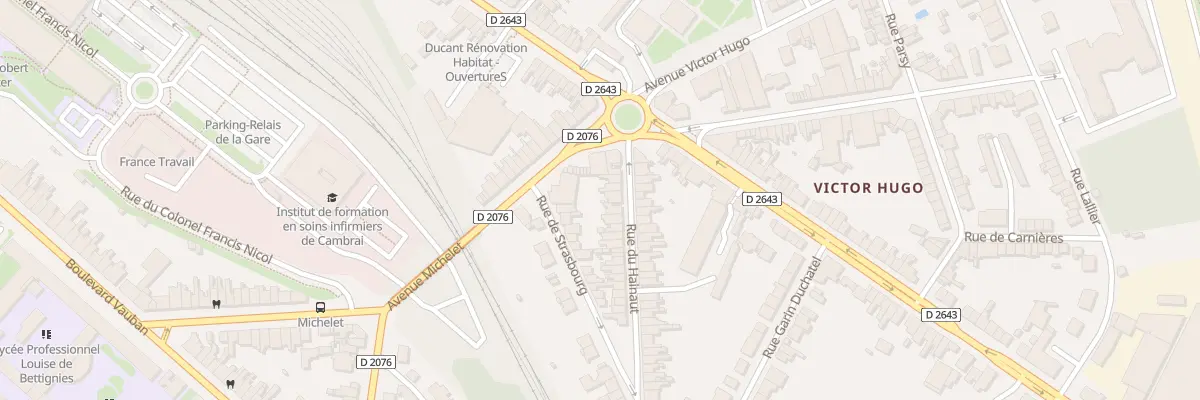 Plan du 8 Rue du Hainaut à Cambrai