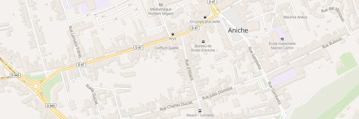 Plan du 12 Rue d’Alsace à Aniche