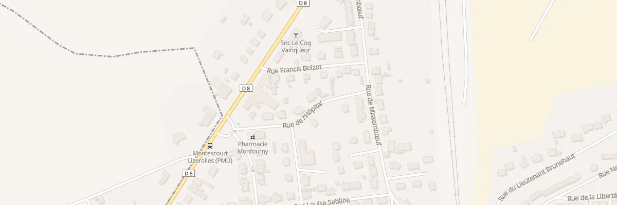 Plan du 2 Rue de l’Hopital à Montescourt-Lizerolles