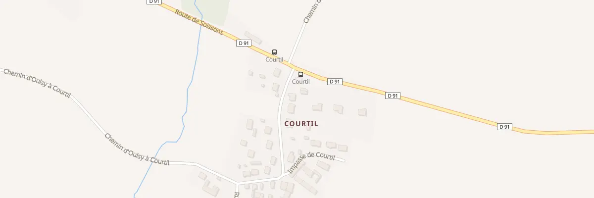 Plan du 1 Rue de Courtil à Osly-Courtil