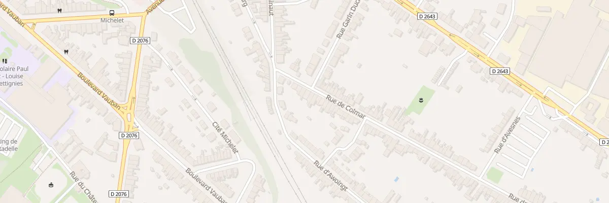 Plan du 8 Rue de Colmar à Cambrai