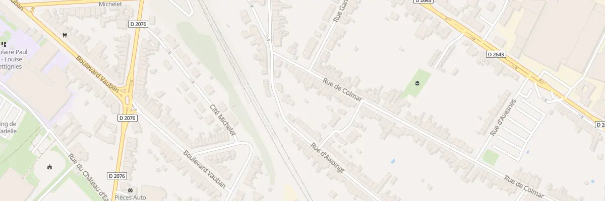 Plan du 12 Rue de Colmar à Cambrai