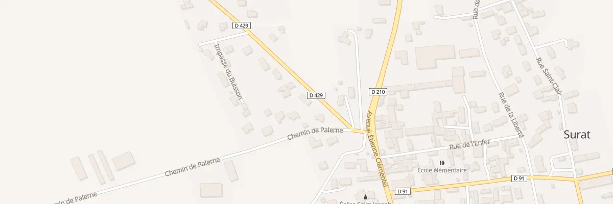 Plan du 1 Rte de la Gare à Surat
