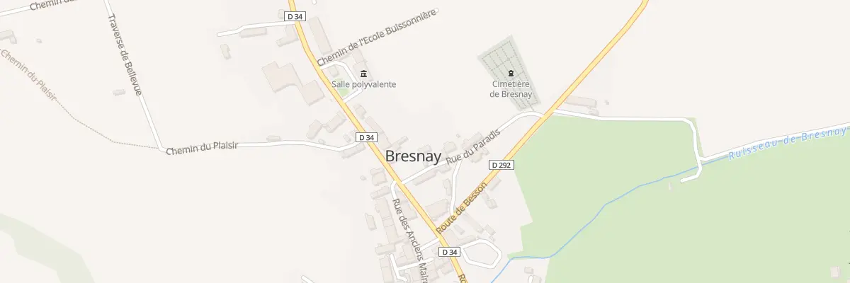 Plan du 1 Rue du Paradis à Bresnay