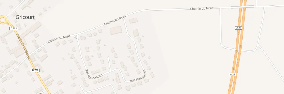 Plan du 44 Rue Jean Moulin à Gricourt