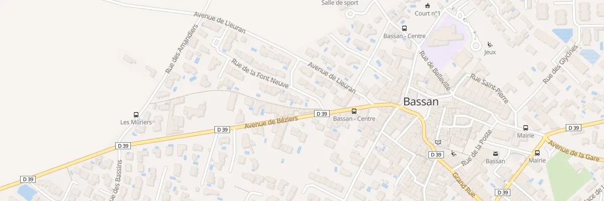 Plan du 1 Rue de la Font Neuve à Bassan