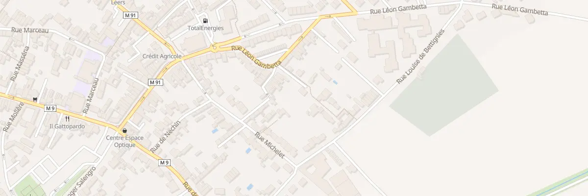 Plan du 40 Rue Léon Gambetta à Leers