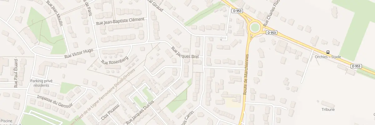 Plan du 1 Rue Jacques Duclos à Orchies