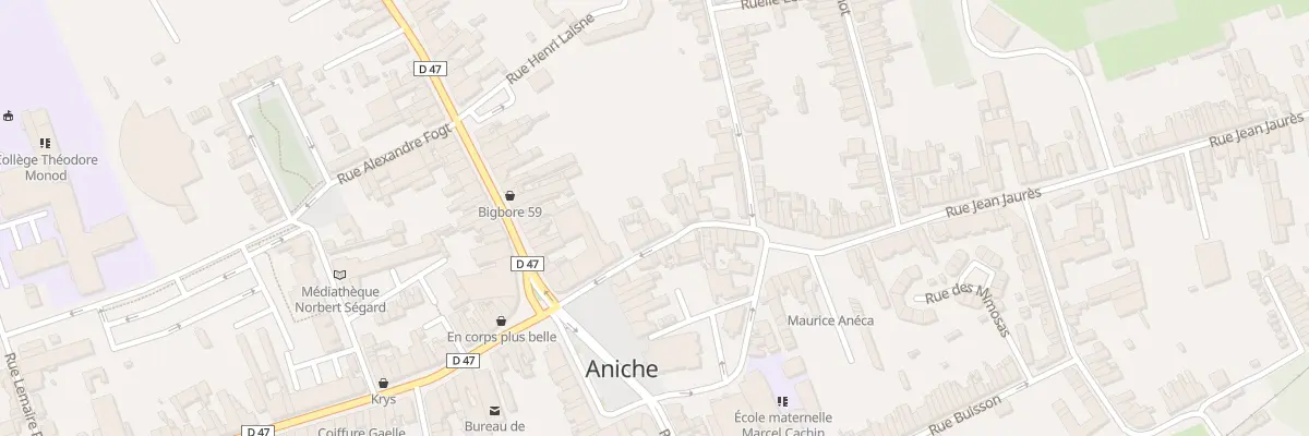 Plan du 13 Rue Jean Jaures à Aniche