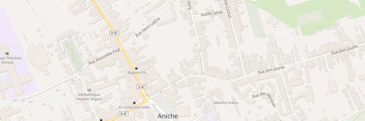 Plan du 21 Rue Jean Jaures à Aniche