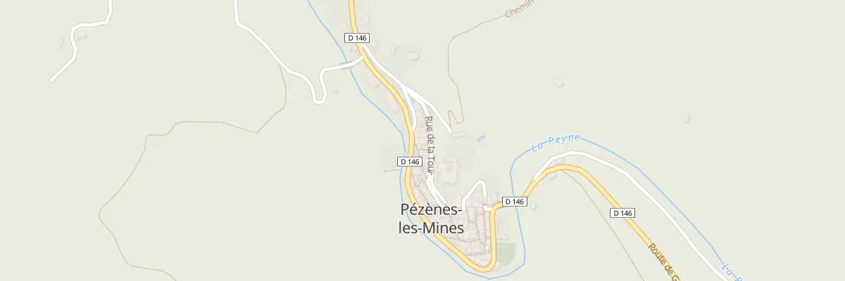 Plan du 2 Rue de la Fontaine à Pézènes-les-Mines