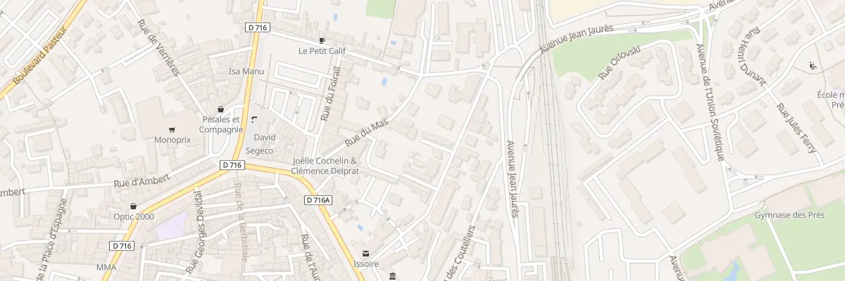 Plan du 13B Rue Eugène Gauttier à Issoire