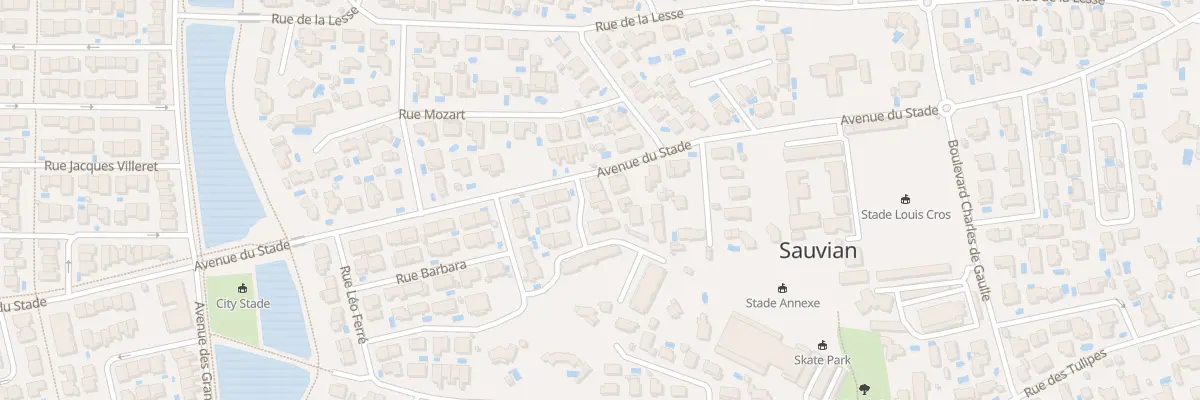 Plan du 3 Rue Serge Gainsbourg à Sauvian