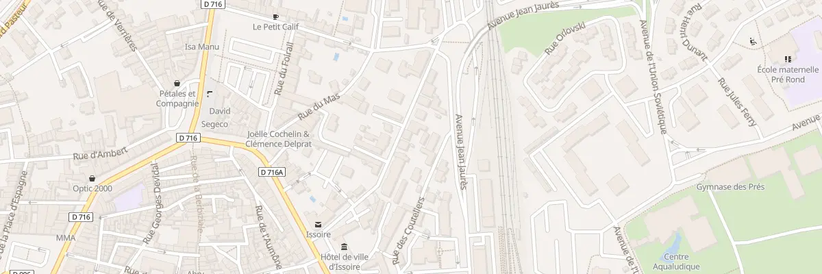 Plan du 12 Rue Eugène Gauttier à Issoire