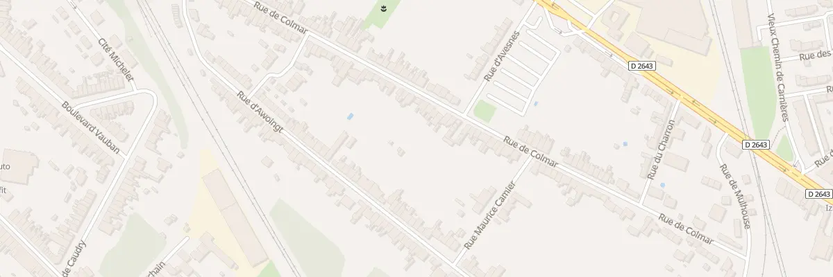 Plan du 90 Rue de Colmar à Cambrai