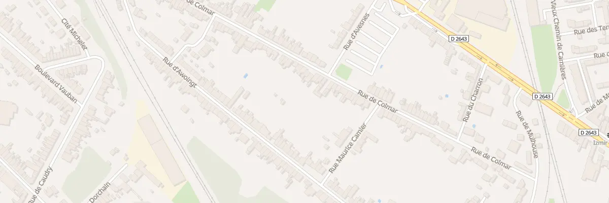 Plan du 96 Rue de Colmar à Cambrai